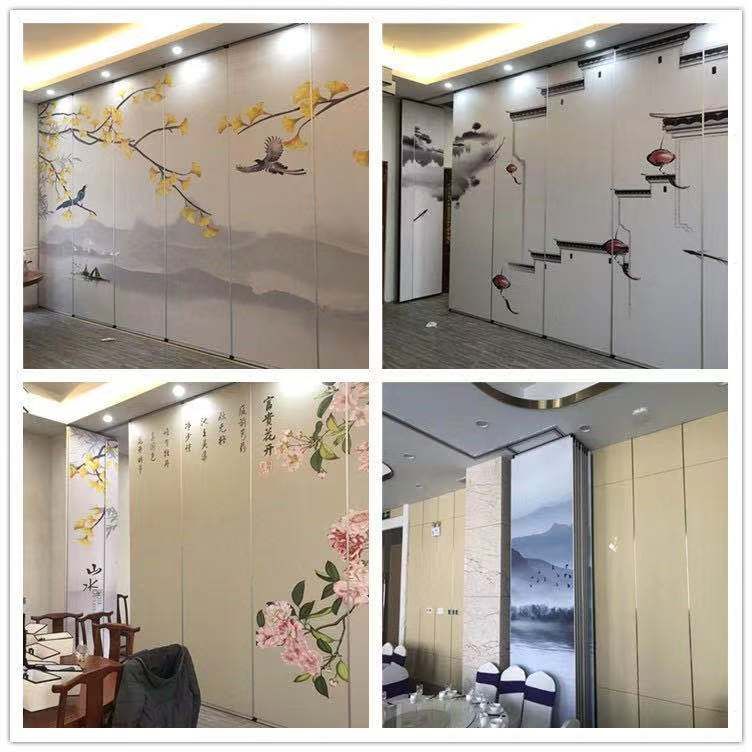 山東酒店活動隔斷，吊軌道隔斷工程